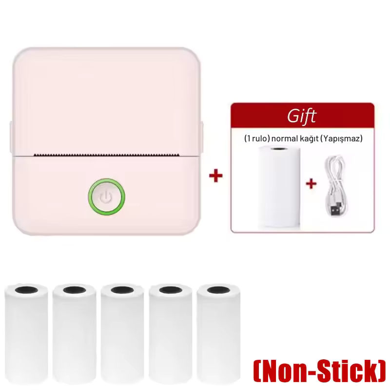 X6 Mini Taşınabilir Termal Yazıcı | Bluetooth Cep Yazıcı, Etiket & Sticker Yazıcı, Mürekkep Gerektirmeyen Termal Fotoğraf ve Not Yazıcı