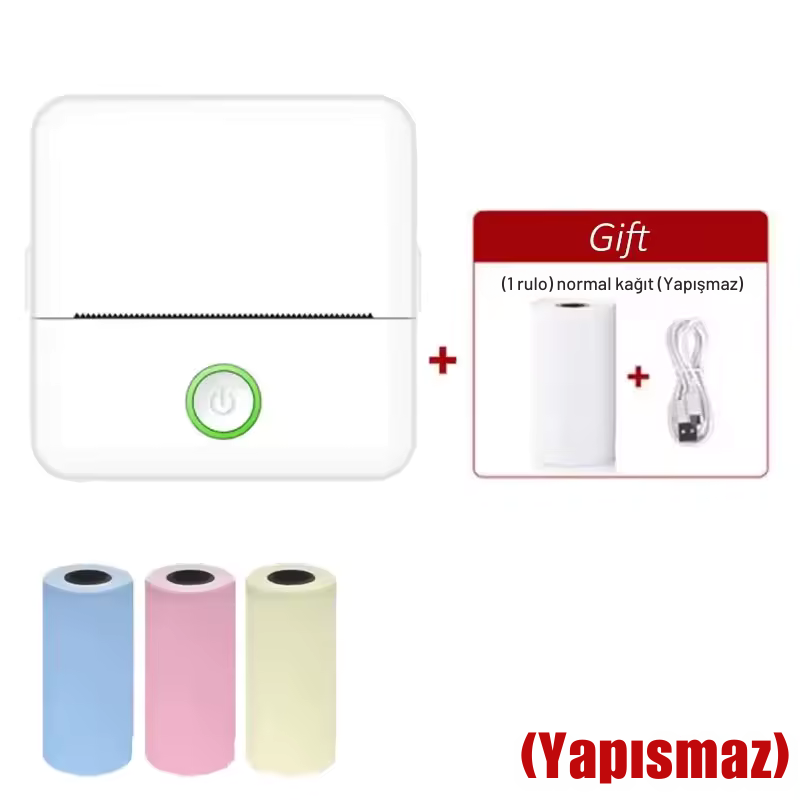 X6 Mini Taşınabilir Termal Yazıcı | Bluetooth Cep Yazıcı, Etiket & Sticker Yazıcı, Mürekkep Gerektirmeyen Termal Fotoğraf ve Not Yazıcı