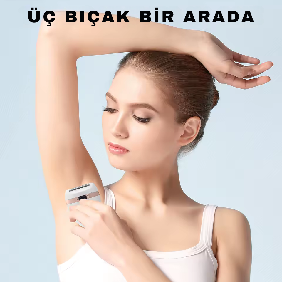 Hatteker Kadın Epilatör | Şarjlı Yüz Tüyü Temizleyici, Bikini Tıraş Makinesi ve Elektrikli Vücut Lady Shaver – Bacak, Koltuk Altı, Kol & Hassas Bölge İçin