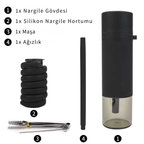Taşınabilir Araç Nargile Seti – Mini Shisha Silikon Hortumlu, Seyahat ve Outdoor Kullanım İçin