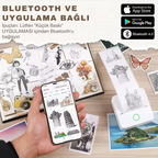 X6 Mini Taşınabilir Termal Yazıcı | Bluetooth Cep Yazıcı, Etiket & Sticker Yazıcı, Mürekkep Gerektirmeyen Termal Fotoğraf ve Not Yazıcı