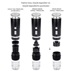 Portatif Elektrikli Mini Kahve Makinesi | Şarjlı Espresso Makinesi, Seyahat & Araba Kullanımı İçin Taşınabilir Coffee Maker
