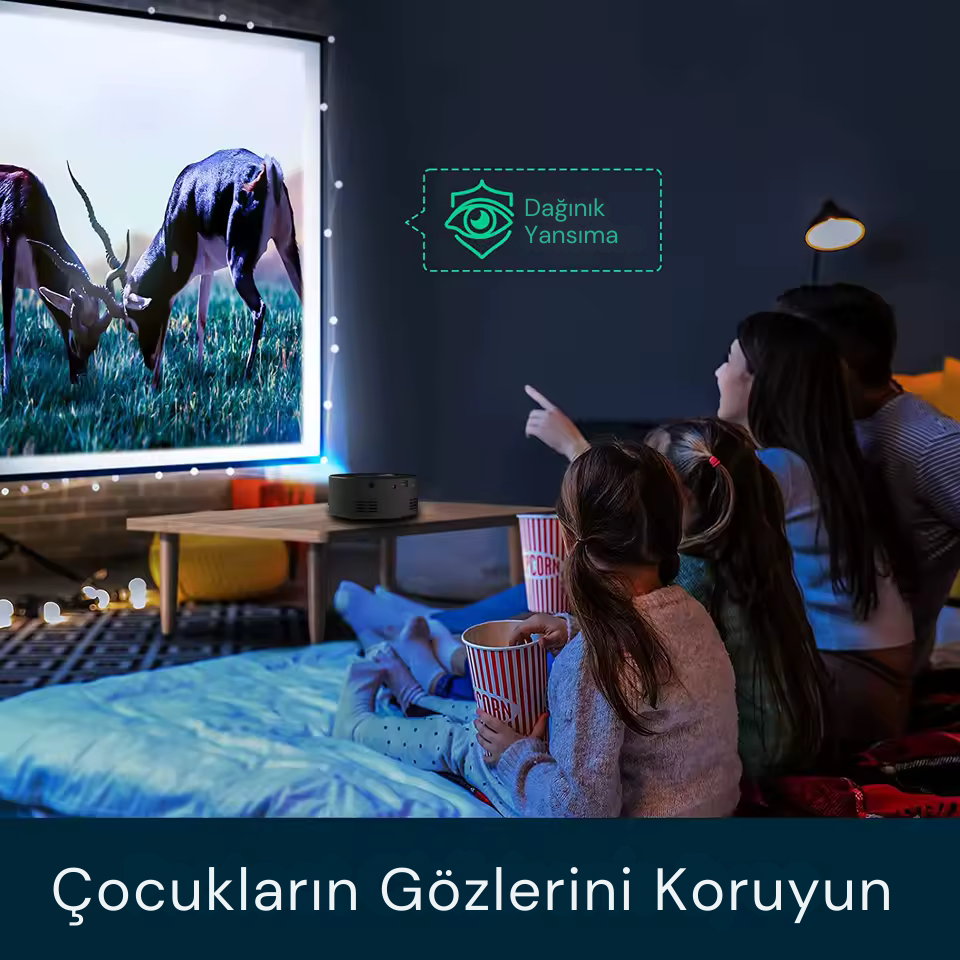 YT200 Mini LED Projektör | Taşınabilir Ev Sinema Projektörü, USB Destekli Medya Oynatıcı, iPhone & Android Uyumlu (320x180p, 100’’ Ekran)