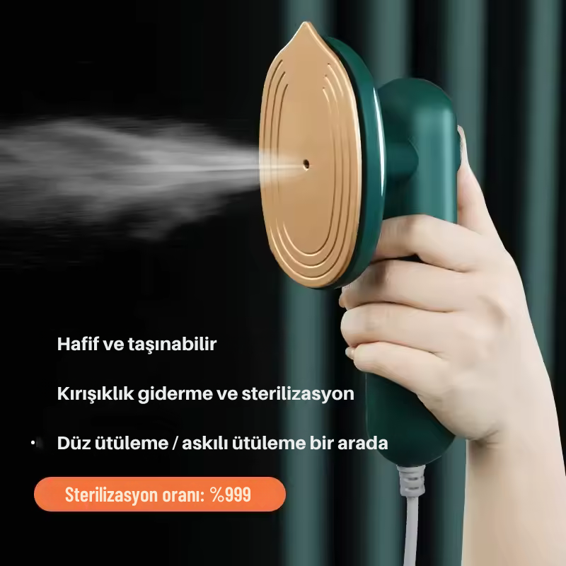 Taşınabilir Buharlı Ütü | Mini El Tipi Buhar Ütüsü, Seyahat ve Ev İçin Katlanabilir Kıyafet Düzleştirici