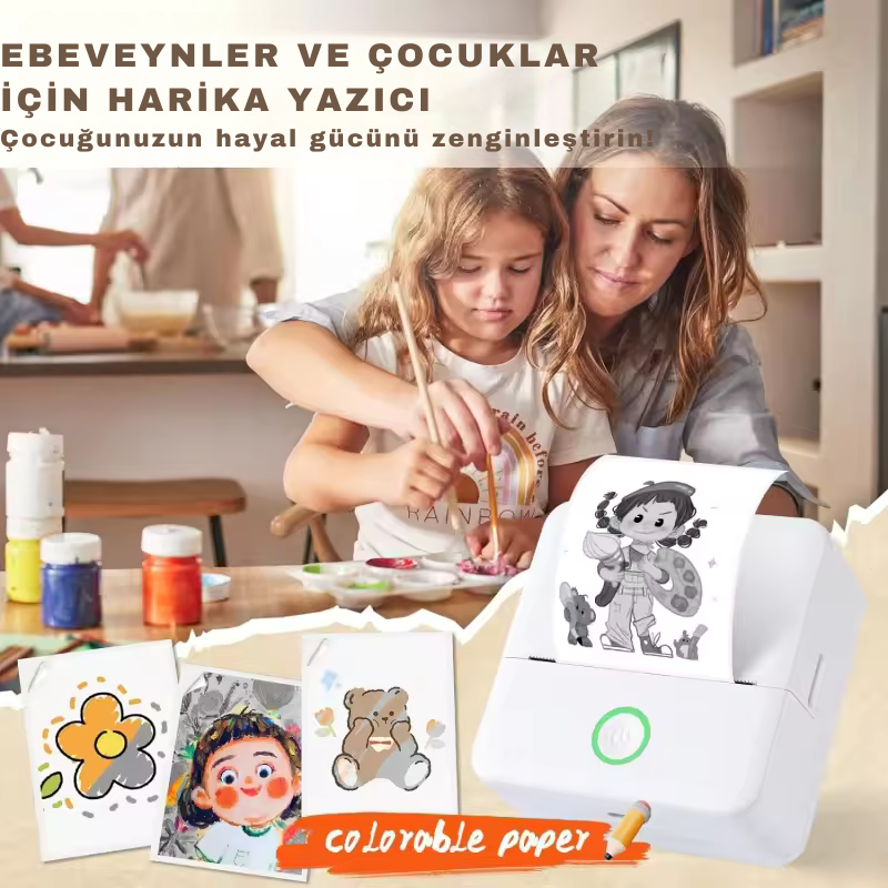 X6 Mini Taşınabilir Termal Yazıcı | Bluetooth Cep Yazıcı, Etiket & Sticker Yazıcı, Mürekkep Gerektirmeyen Termal Fotoğraf ve Not Yazıcı