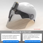 Şarjlı Motosiklet Kask Silecek – Su Geçirmez, Evrensel Uyumlu Vizör Temizleyici