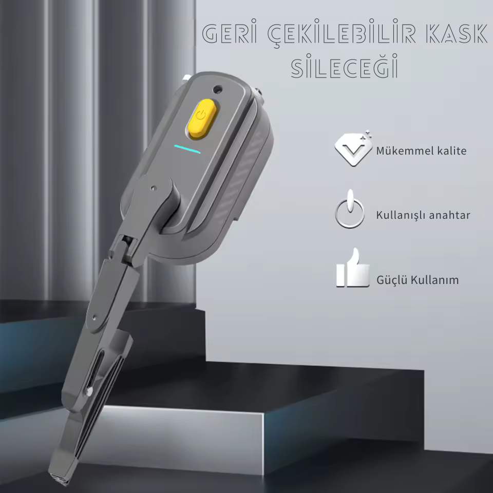 Şarjlı Motosiklet Kask Silecek – Su Geçirmez, Evrensel Uyumlu Vizör Temizleyici