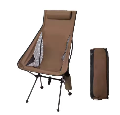 Taşınabilir Katlanır Kamp Sandalyesi – Başlıklı, Hafif Alüminyum Alaşımlı Outdoor & Balıkçı Sandalyesi