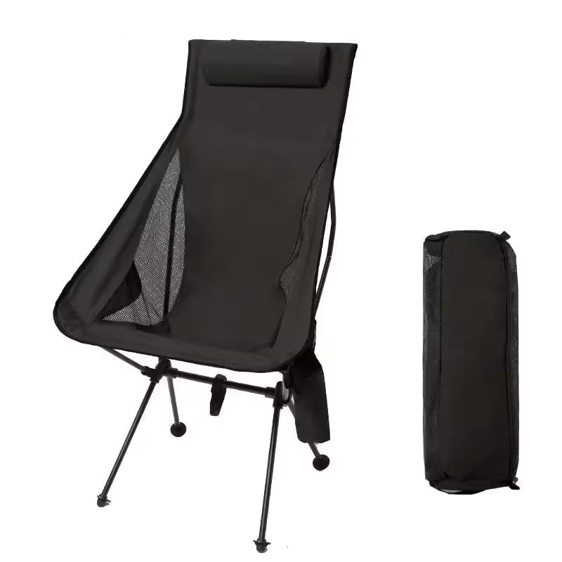 Taşınabilir Katlanır Kamp Sandalyesi – Başlıklı, Hafif Alüminyum Alaşımlı Outdoor & Balıkçı Sandalyesi