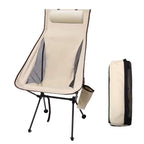Taşınabilir Katlanır Kamp Sandalyesi – Başlıklı, Hafif Alüminyum Alaşımlı Outdoor & Balıkçı Sandalyesi