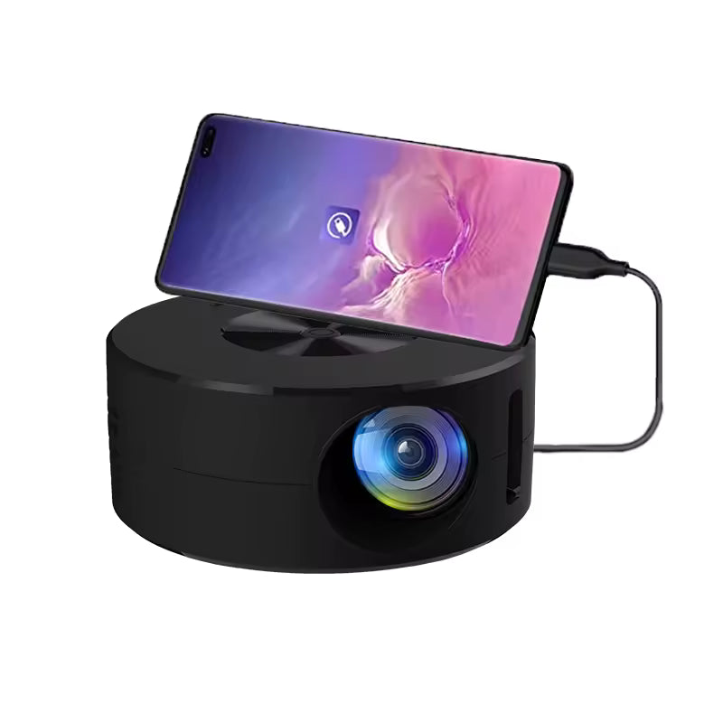 YT200 Mini LED Projektör | Taşınabilir Ev Sinema Projektörü, USB Destekli Medya Oynatıcı, iPhone & Android Uyumlu (320x180p, 100’’ Ekran)